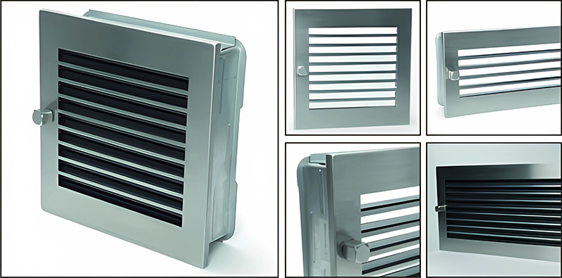 Edelstahl Warmluftgitter modern