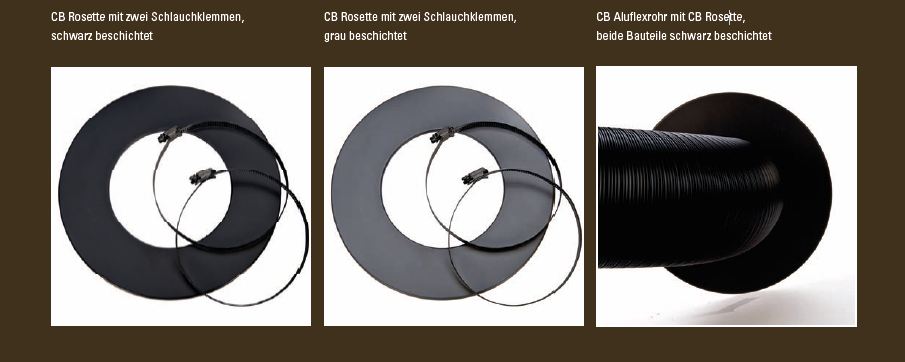 Aluflexrohr Therm Flex schwarz für Außenluftanschluss