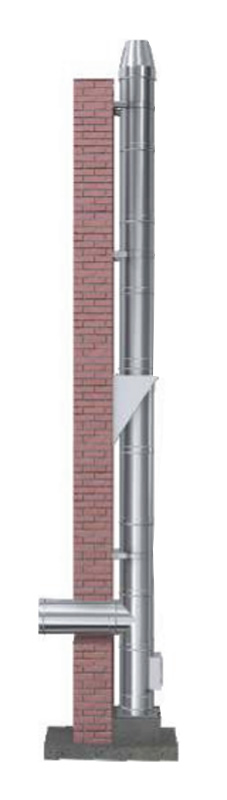 KS24 Edelstahlschornstein – Schnittzeichnung