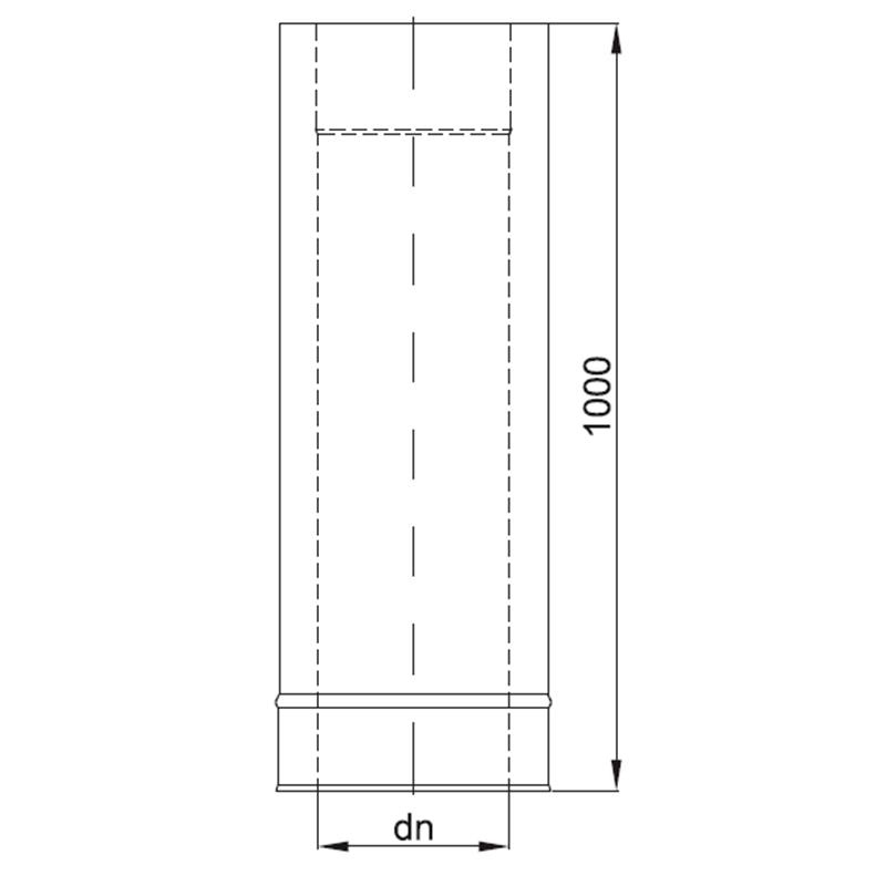 Zeichnung KS24 DW5 Längenelement kürzbar  L=1000 alle Durchmesser