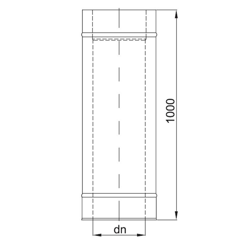Zeichnung KS24 DW5 Längenelement L=1000mm alle Durchmesser