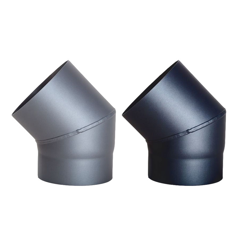 Ofenrohr Bogen 11° – 120 Mm Durchmesser, Schwarz, 2 Mm Stahl, Hitzebeständig Bis 500°C