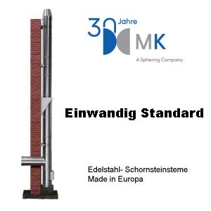 MK Einwandiger Edelstahlschornstein