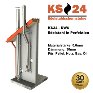 KS24 Edelstahlschornstein DW6