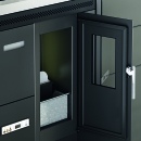 Nina - Pelletherd freihstehend Eva Calor Bordeaux-Stahl-mit Wifi Modul