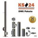 Ks24 DW6 Edelstahlschornstein Pakete 113-200mm | 3,2-5,7m