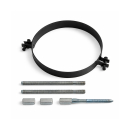 Rohrhalter DN150 Rohrschelle Schwarz für 2mm Ofenrohr