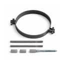 Rohrhalter DN120 Rohrschelle Gussgrau für 2mm Ofenrohr