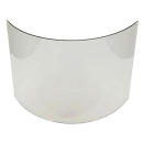 Das Bild zeigt eine klare, gebogene Glasscheibe, die als...