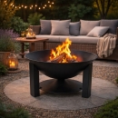 Feuerschale schwarz beschichtet