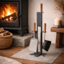 Kaminbesteck 3-teilig anthrazit beschichtet mit...