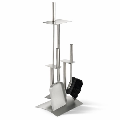 Kaminbesteck 3-teilig Edelstahl Absrtraktesdesign