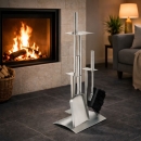 Kaminbesteck 3-teilig Edelstahl Absrtraktesdesign