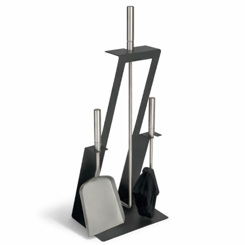 Kaminbesteck 3-teilig anthrazit, modernes High End Design