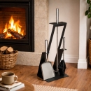 Kaminbesteck 3-teilig anthrazit, modernes High End Design