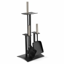 Kaminbesteck 3-teilig anthrazit beschichtet, Griffe...