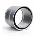 Wandfutter doppelt  für 2mm Ofenrohre 120 ø