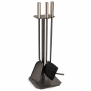 Kaminbesteck 3-teilig Anthrazit beschichtet mit...