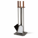 Kaminbesteck 3-teilig Anthrazit beschichtet mit...