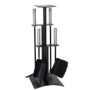 Kaminbesteck 4-teilig, silber antik beschichtet mit...