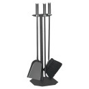 Kaminbesteck 3-teilig modernes Design, anthrazit...