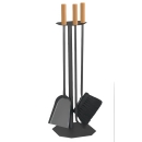Kaminbesteck 3-teilig anthrazit beschichtet mit...