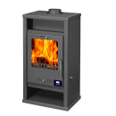 Kaminofen Asoso mit Edelstahlschornstein 5,2m DN130