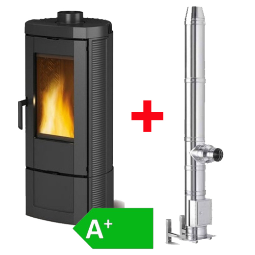 La Nordica Kaminofen  Candy mit Edelstahlschornstein 5,2m