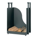 Holzkorb modernes design anthrazit beschichtet