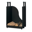 Holzkorb modernes Design schwarz beschichtet