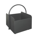 Holz und Pelletskorb anthrazit beschichtet