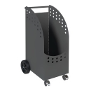 Holzwagen anthrazit, 4 Rollen