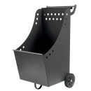 Holzwagen, schwarz mit 2 Rollen