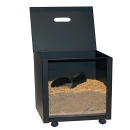 Pellets-Box Schwarz 30 kg, Kompakter Vorratsbehälter...