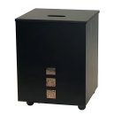 Pellets-Box mit Rollen Schwarz 30 kg, Beweglicher...