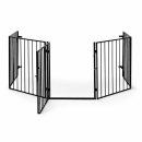 Sicherheitsgitter mit Tür Schwarz, Flexibles...