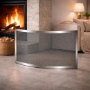 Funkenschutzgitter Edelstahl matt gebürstet in anthrazit