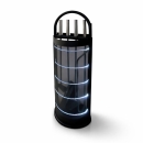 Modernes Kaminbesteck 4-teilig mit LED-Licht schwarz mit...