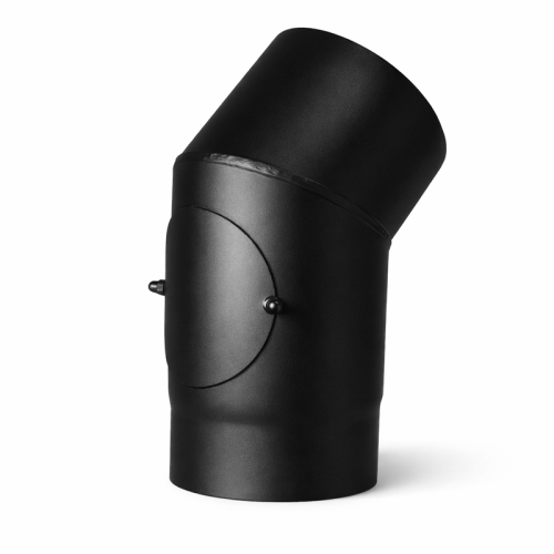 Bogen 45° m.Tür 2mm Senotherm® schwarz DN120