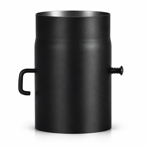 Ofenrohr 2mm Senotherm® schwarz DN120 Länge 250mm mit Drossel