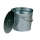 Asche-Eimer verzinkt, Griff und Deckel oval, ca 15l