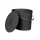 Asche-Eimer anthrazit, Griff und Deckel Oval, ca 15l