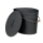 Asche-Eimer anthrazit, Griff und Deckel Oval, ca 24l
