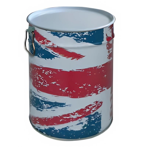 Allzweckbehälter aus Stahlblech, inkl Deckel, "Britain" ca. 20Kg