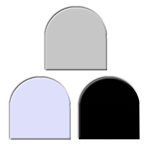 Glasplatte 6mm Milchglas Rundbogen 1000x1200mm 625 mit Dichtlippe