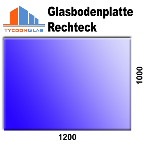 Glasplatte klar 8mm Rechteck 1000x1200mm 807