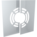 Jeremias DW-SILVER Wand-/ Deckenblende, zweiteilig 0°...
