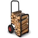 Holzwagen schwarz mit Gummireifen