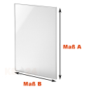 Flache Kaminglasscheibe nach Maß