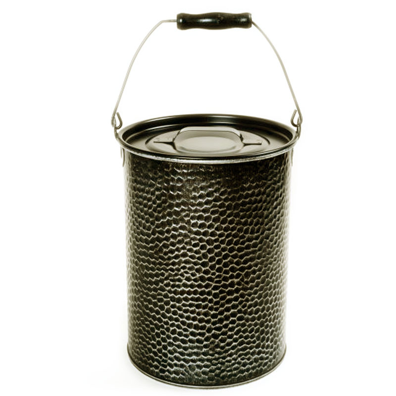 FIREFIX Mehrzweckeimer 12,5 Liter - Verzinkter Stahleimer Mit Deckel & Holzgriff